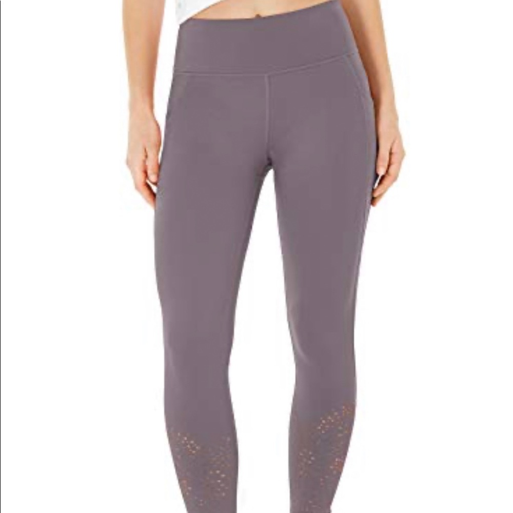 Ideology Women's Perforated Ankle Leggings…